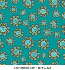 Abstract floral seamless vector background