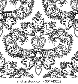 Abstract floral seamless vector background. Beautiful flower patterns. Chinese porcelain ornament
