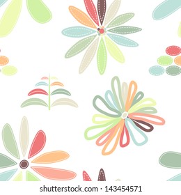 Abstract floral seamless  - vector illustration. You can use it to fill your own background.