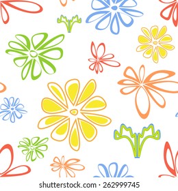 Abstract floral seamless  - vector illustration. You can use it to fill your own background.