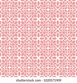Abstract Floral Seamless Vector Pattern. Geometric mosaic texture. Repeating background.