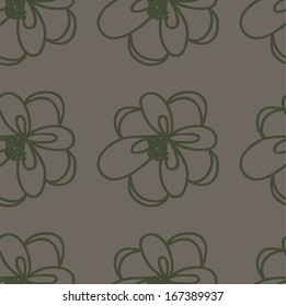 Abstract floral seamless vector pattern. 