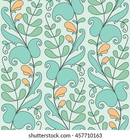 Abstract floral seamless vector pattern