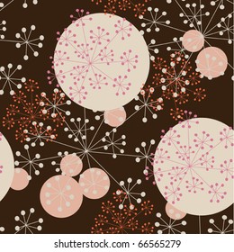 Abstract floral seamless vector pattern