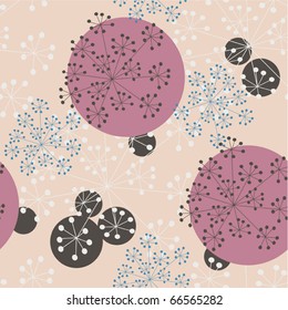 Abstract floral seamless vector pattern