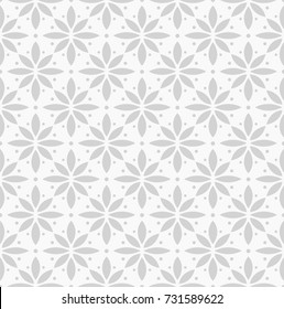 Abstract Floral Seamless Vector Pattern. Geometric Star with dots texture. Repeating background.
