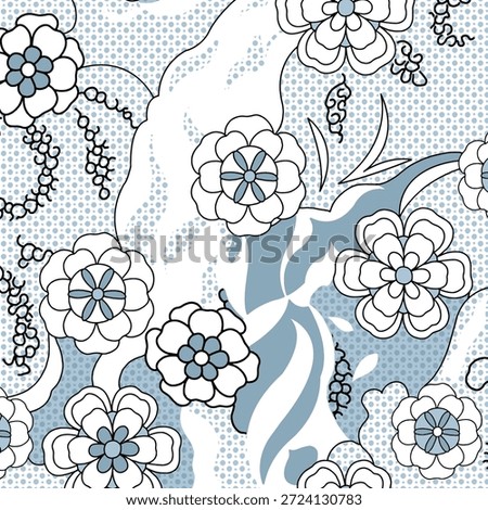 abstract floral seamless vector pattern suitable for fashion and fabric