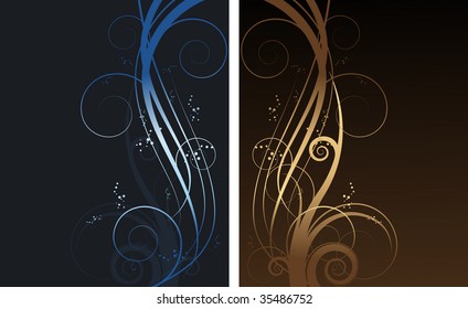  Abstract floral set  for design.