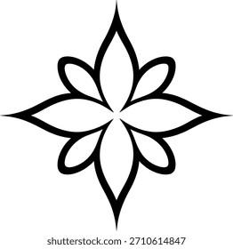 Icono floral Abstractas de la forma aislado en el fondo transparente, Vector