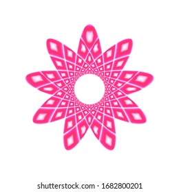 Forma floral abstracta sobre fondo blanco. Elemento de diseño