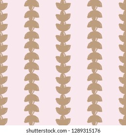 Abstract Floral Shape Stripes Vector Seamless Stripes Pattern