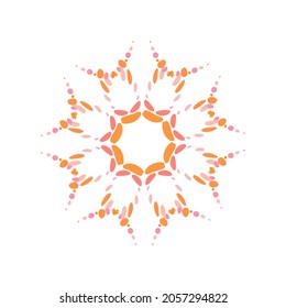 Abstract floral shape. Symbol in minimalists style on white background