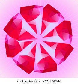 Abstract floral shape, vector illustration