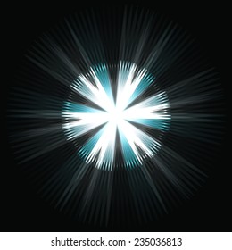 Abstract floral shape, vector illustration.