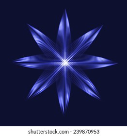 Abstract floral shape, vector illustration.
