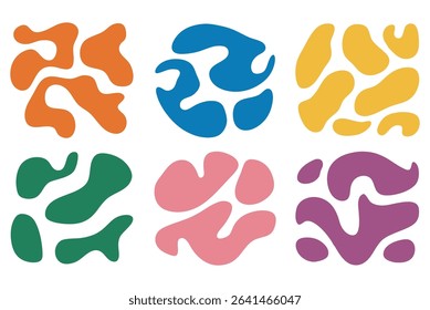 Abstract Floral shape Vector Illustration. Abstract Floral shape set