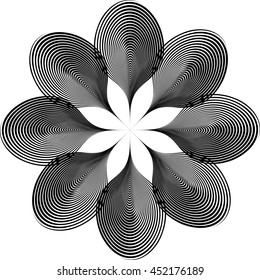 Abstract floral shape. Vector illustration.