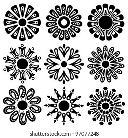abstract floral shapes