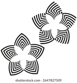 Formas florais abstratas. Padrões vetoriais pétalas. Elementos orgânicos da flor. Desenhos decorativos da natureza