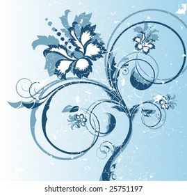 Abstract floral silhouette