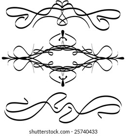 Abstract floral silhouette, element for design.