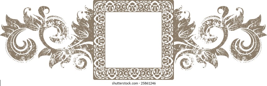 Abstract floral silhouette, element for design.
