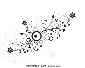 abstract Floral silhouette, element for design,vector illustration