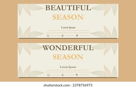 abstract floral soft color horizontal banner template. Suitable for web banner, banner and internet ads design