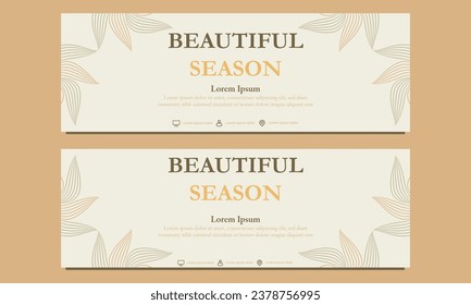 abstract floral soft color horizontal banner template. Suitable for web banner, banner and internet ads design