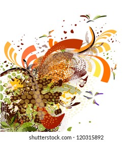 Abstract floral spring background