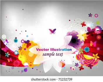Abstract floral spring background.