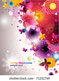 Abstract floral spring background.