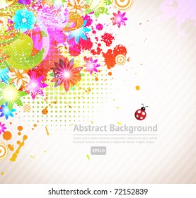 Abstract floral spring background.