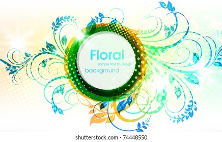 Abstrakter floraler Frühlingshintergrund. eps10.