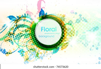 Abstract floral spring background. eps 10.