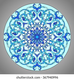 Abstract floral / Stained glass in Art Deco style