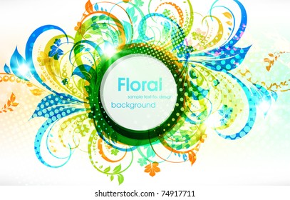 Abstract floral summer background. eps 10.