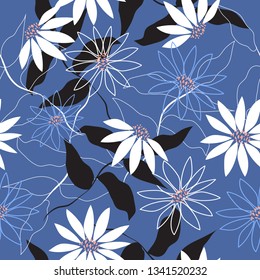 Abstract floral surface pattern background vector illustration for design