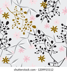 Abstract floral surface pattern seamless vector background