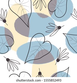 Abstract floral surface pattern seamless vector background for design
