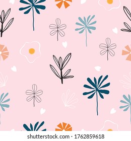 Abstract floral surface pattern seamless background vector illustration for design
