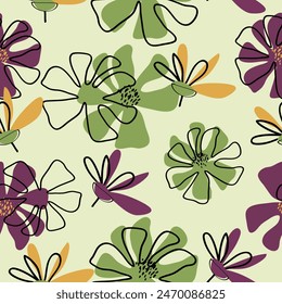 Abstract floral surface pattern seamless background vector illustration for fashion,fabric,wallpaper and print design
