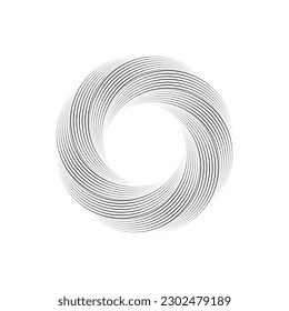 Abstract floral swirl design. Circular vortex. Symbol.