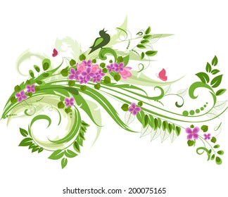 Abstract floral swirl for you design.