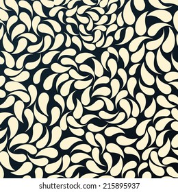 Abstract floral swirls. Vector background fish
