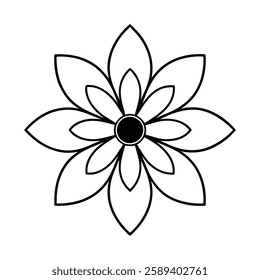 Abstract Floral Symmetry Design vector