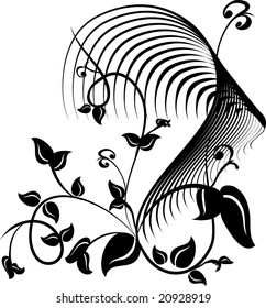 Abstract floral tattoo