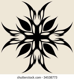abstract floral tattoo
