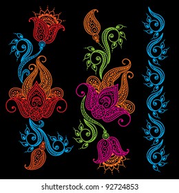 Abstract floral tattoo