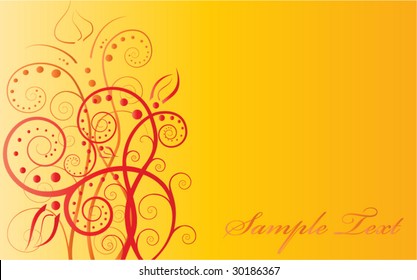 Abstract Floral Template